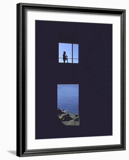 Flying Bridge from Children's Tower to Parents' Wing, Lawrence Buttenwieser's House, Long Island-John Dominis-Framed Photographic Print