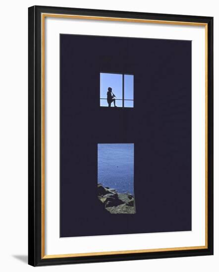 Flying Bridge from Children's Tower to Parents' Wing, Lawrence Buttenwieser's House, Long Island-John Dominis-Framed Photographic Print