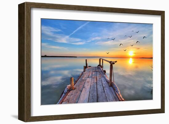 Flying by the Lake-kesipun-Framed Photographic Print
