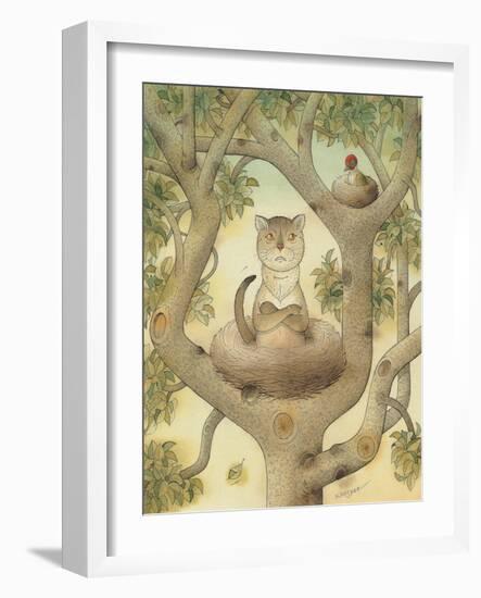 Flying Cat, 1005-Kestutis Kasparavicius-Framed Giclee Print