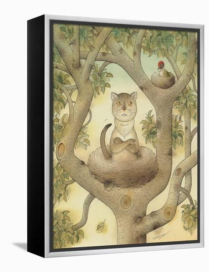 Flying Cat, 1005-Kestutis Kasparavicius-Framed Premier Image Canvas