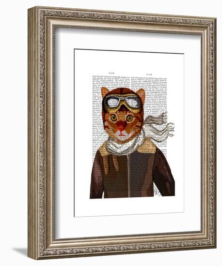 Flying Cat-Fab Funky-Framed Art Print