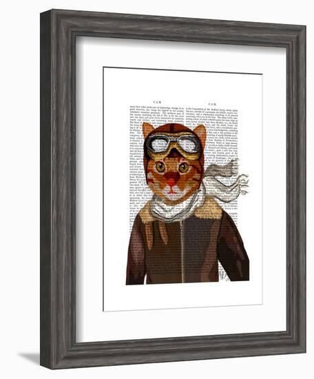 Flying Cat-Fab Funky-Framed Art Print