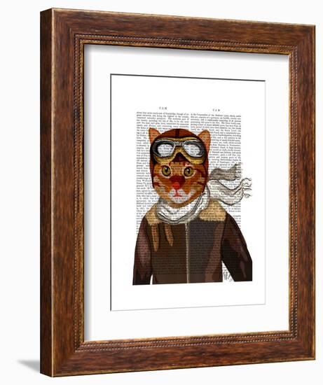 Flying Cat-Fab Funky-Framed Art Print