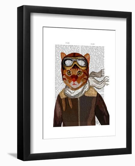 Flying Cat-Fab Funky-Framed Art Print