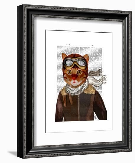 Flying Cat-Fab Funky-Framed Art Print