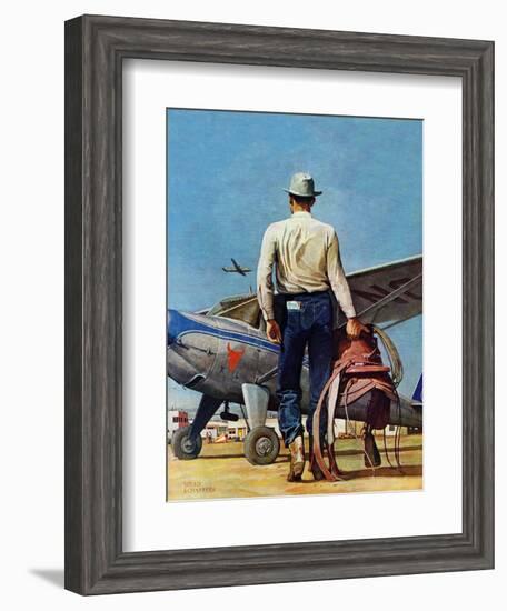 "Flying Cowboy," May 17, 1947-Mead Schaeffer-Framed Giclee Print