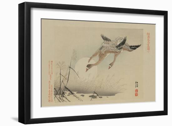 Flying Cranes-null-Framed Art Print