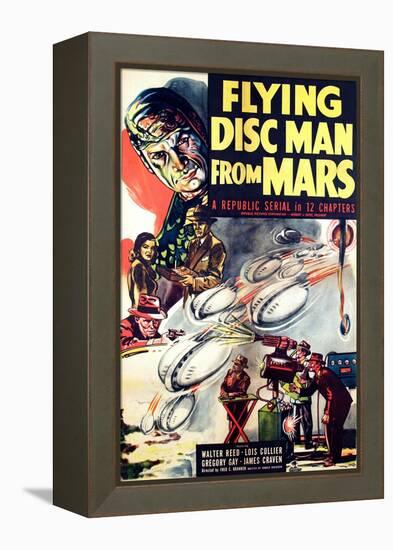 Flying Disc Man From Mars, 1950-null-Framed Stretched Canvas