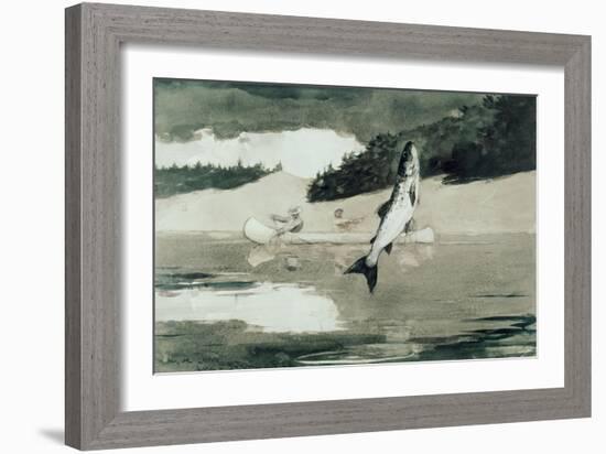 Flying Fish on Lake John-Winslow Homer-Framed Giclee Print