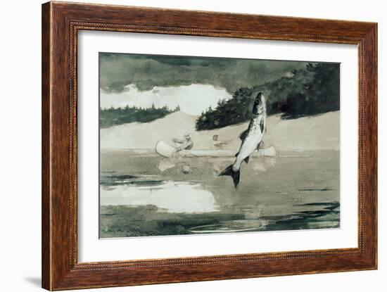 Flying Fish on Lake John-Winslow Homer-Framed Giclee Print