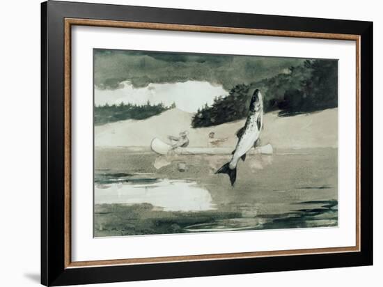 Flying Fish on Lake John-Winslow Homer-Framed Giclee Print