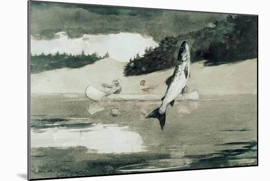 Flying Fish on Lake John-Winslow Homer-Mounted Giclee Print