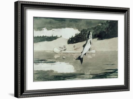 Flying Fish on Lake John-Winslow Homer-Framed Giclee Print