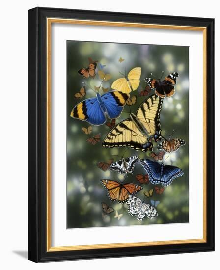 Flying Flowers-William Vanderdasson-Framed Giclee Print