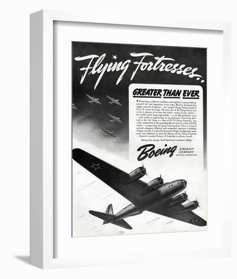 Flying Fortresses Boeing ad-null-Framed Art Print