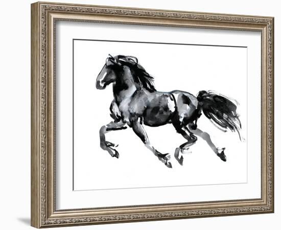 Flying Friesian, 2015-Mark Adlington-Framed Giclee Print