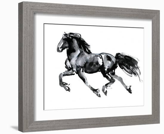 Flying Friesian, 2015-Mark Adlington-Framed Giclee Print