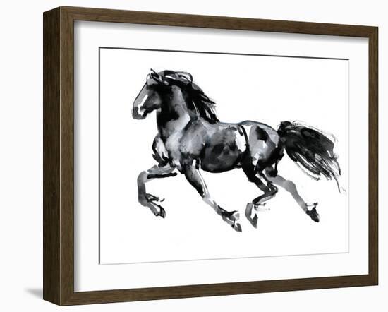 Flying Friesian, 2015-Mark Adlington-Framed Giclee Print