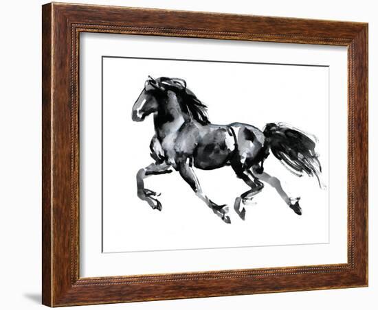 Flying Friesian, 2015-Mark Adlington-Framed Giclee Print