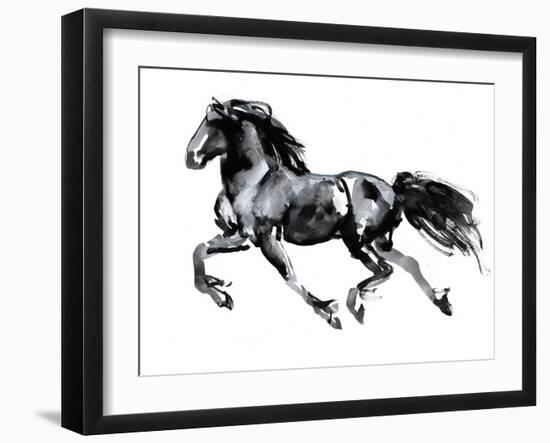 Flying Friesian, 2015-Mark Adlington-Framed Giclee Print