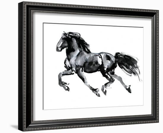 Flying Friesian, 2015-Mark Adlington-Framed Giclee Print