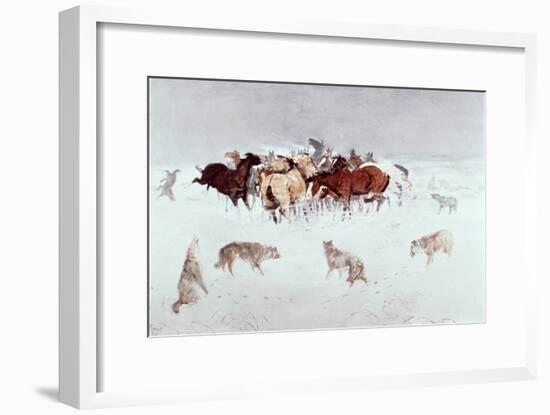 Flying Hooves-Charles Marion Russell-Framed Giclee Print