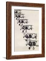 Flying in Formation-null-Framed Art Print