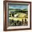 "Flying Kites", March 18, 1950-John Falter-Framed Giclee Print