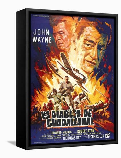 Flying Leathernecks, (aka Les Diables De Guadacanal), Robert Ryan, John Wayne, 1951-null-Framed Stretched Canvas