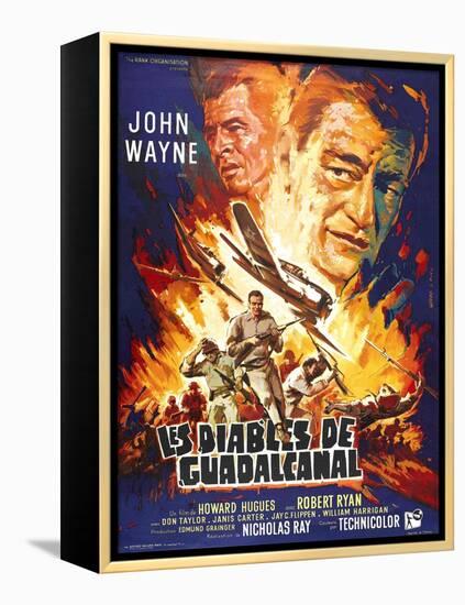 Flying Leathernecks, (aka Les Diables De Guadacanal), Robert Ryan, John Wayne, 1951-null-Framed Stretched Canvas