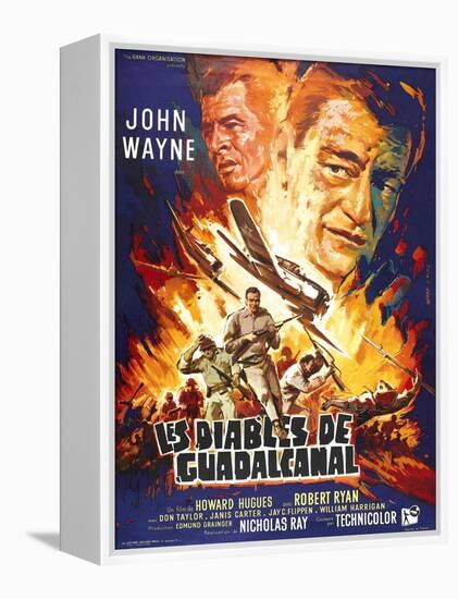 Flying Leathernecks, (aka Les Diables De Guadacanal), Robert Ryan, John Wayne, 1951-null-Framed Stretched Canvas