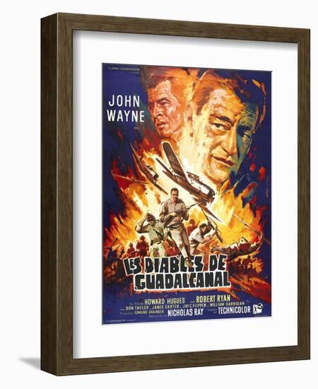 Flying Leathernecks, (aka Les Diables De Guadacanal), Robert Ryan, John Wayne, 1951-null-Framed Art Print