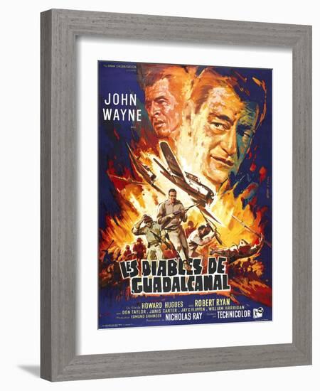 Flying Leathernecks, (aka Les Diables De Guadacanal), Robert Ryan, John Wayne, 1951-null-Framed Art Print