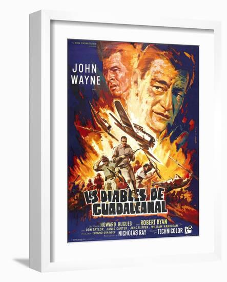 Flying Leathernecks, (aka Les Diables De Guadacanal), Robert Ryan, John Wayne, 1951-null-Framed Art Print