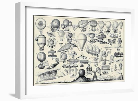 Flying Machine Designs-null-Framed Art Print