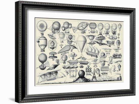 Flying Machine Designs-null-Framed Art Print