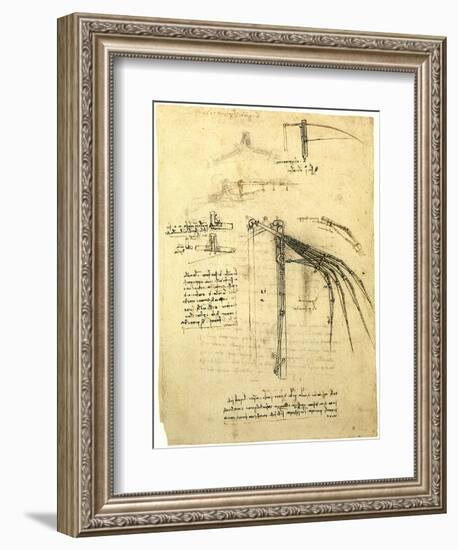 Flying Machine Part-Leonardo da Vinci-Framed Giclee Print