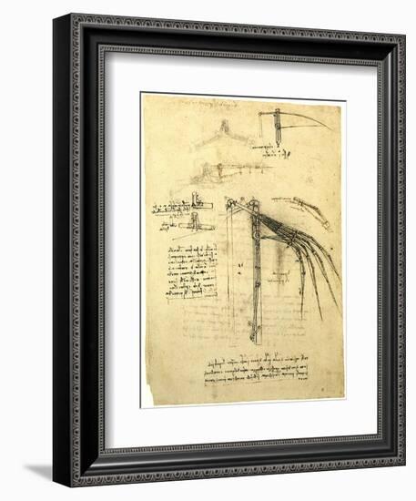 Flying Machine Part-Leonardo da Vinci-Framed Giclee Print