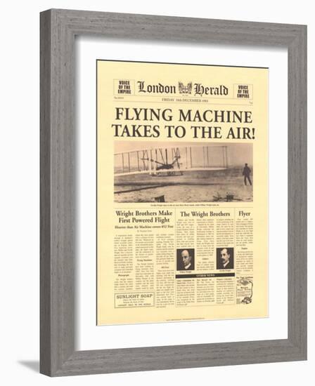 Flying Machine Takes to The Air-The Vintage Collection-Framed Art Print