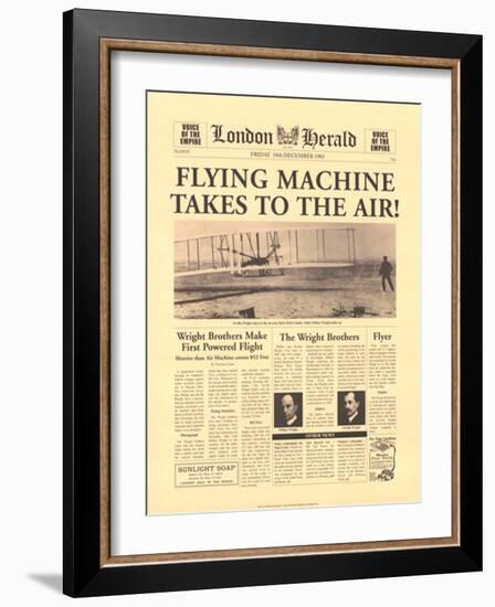 Flying Machine Takes to The Air-The Vintage Collection-Framed Art Print