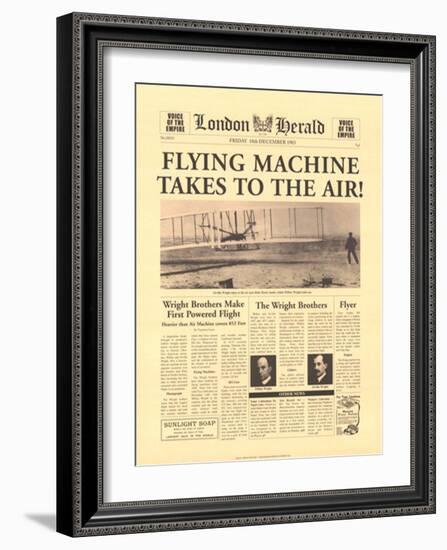 Flying Machine Takes to The Air-The Vintage Collection-Framed Art Print