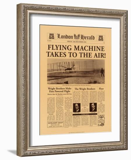 Flying Machine Takes to the Air!-The Vintage Collection-Framed Art Print