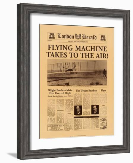 Flying Machine Takes to the Air!-The Vintage Collection-Framed Art Print