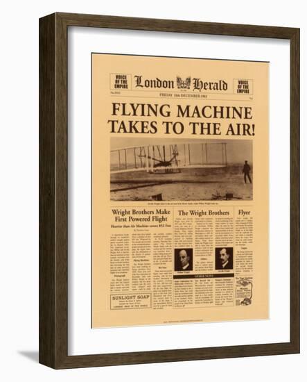 Flying Machine Takes to the Air!-The Vintage Collection-Framed Art Print