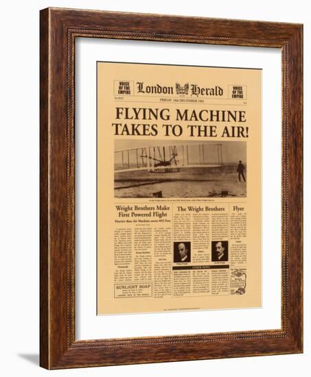 Flying Machine Takes to the Air!-The Vintage Collection-Framed Art Print