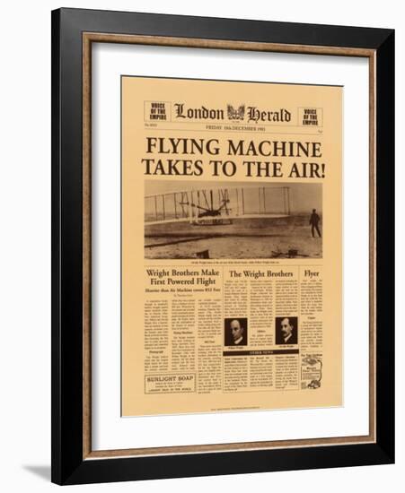 Flying Machine Takes to the Air!-The Vintage Collection-Framed Art Print