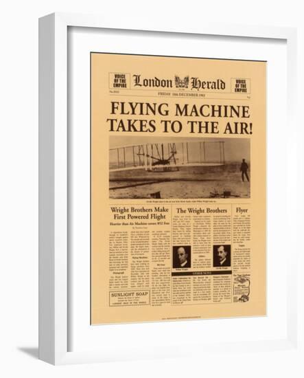 Flying Machine Takes to the Air!-The Vintage Collection-Framed Art Print