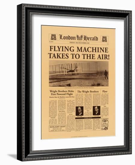 Flying Machine Takes to the Air!-The Vintage Collection-Framed Art Print