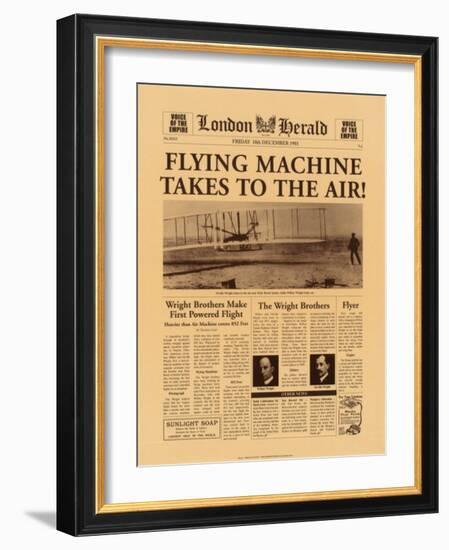 Flying Machine Takes to the Air!-The Vintage Collection-Framed Art Print